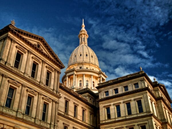State Capitol in Lansing (photo at capitol.michigan.gov)