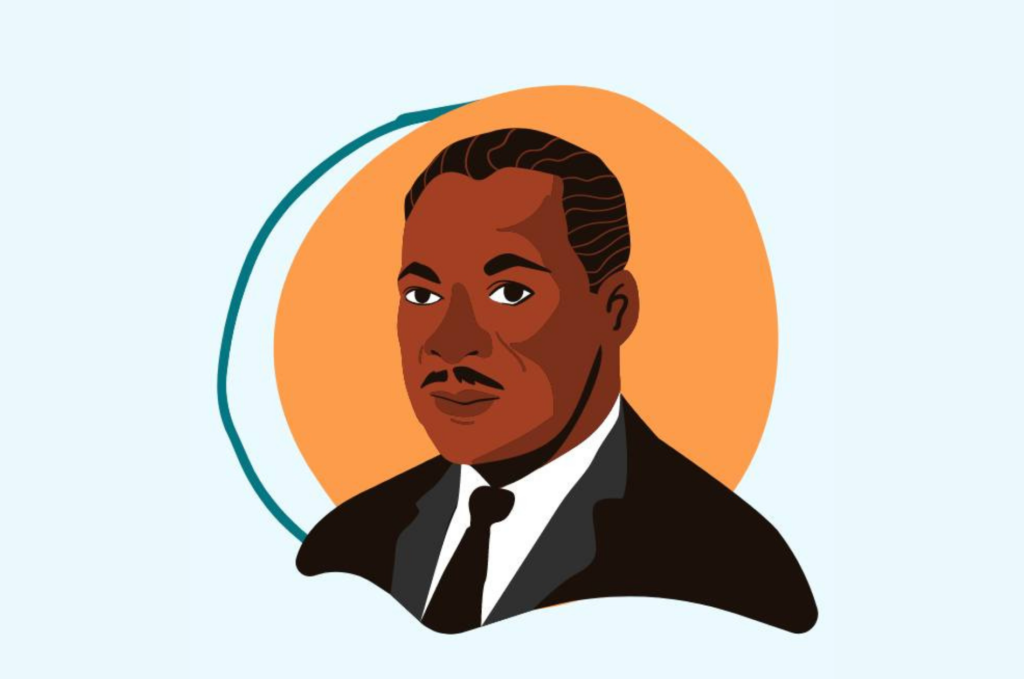 Graphic depiction of Dr. Martin Luther King, Jr.