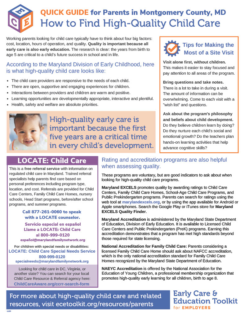 ECE Toolkit Quick Guide for Parents - How to Find High-Quality Child Care1024_1