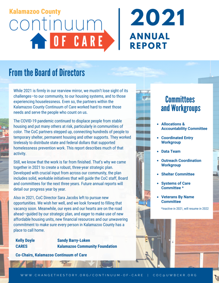 Continuum of Care – United Way of the Battle Creek and Kalamazoo Region